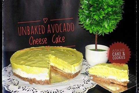 UNBAKED AVOCADO CHEESE CAKE ALA IRMA UMMI LAILA