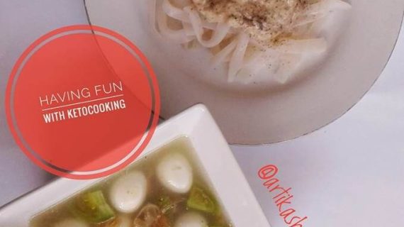 FETTUCINI WITH CREAM SAUCE & SUP TELUR PUYUH ALA ARTIKA SHADA