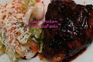 BLACK CHICKEN BARBEQUE ALA CALISTA CROCHCET