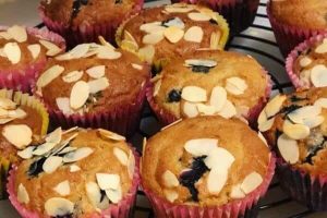 Blueberry almond muffins ala Silvia Dewi