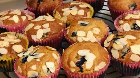 Blueberry almond muffins ala Silvia Dewi